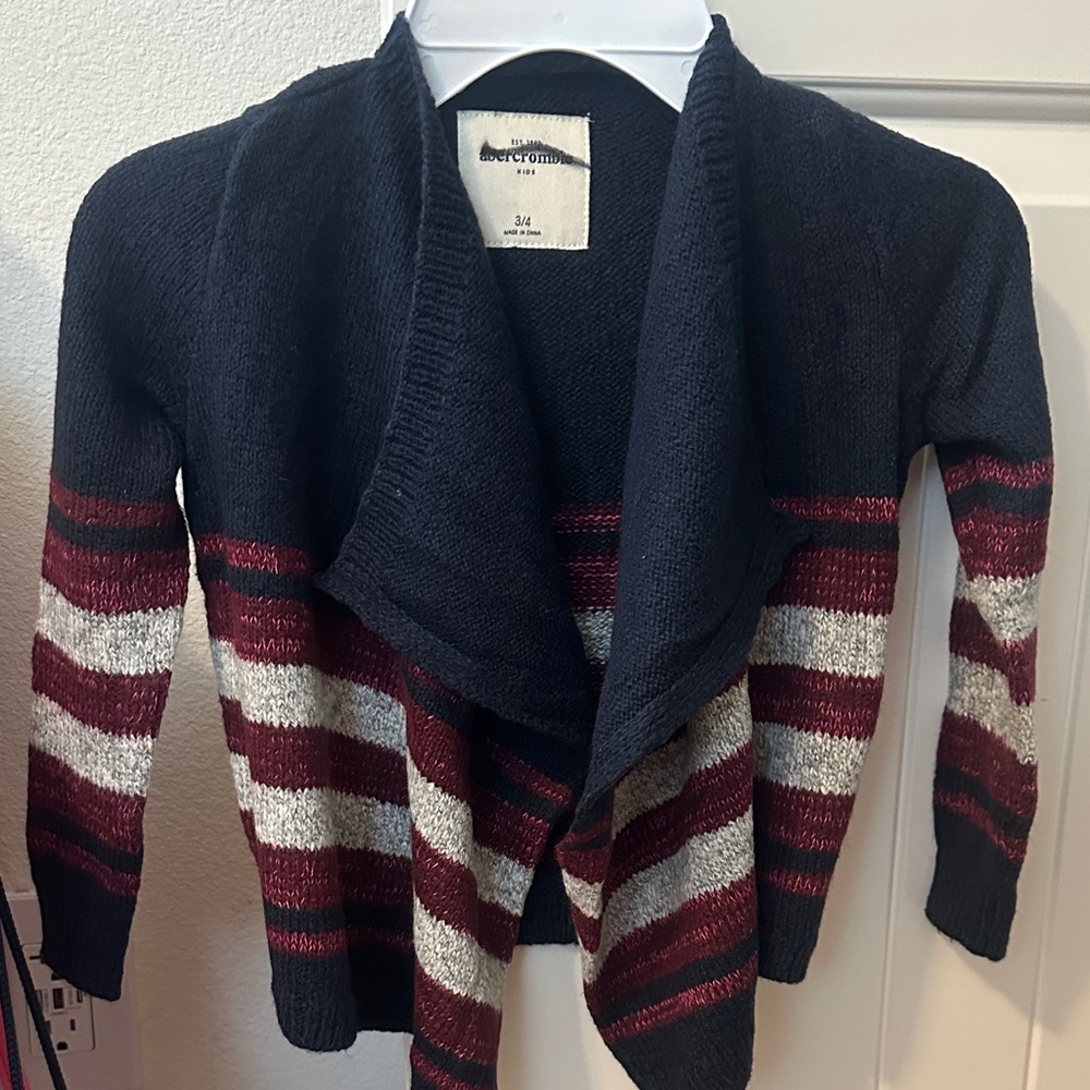 NWOT Abercrombie & Fitch Kids Striped Cardigan Sweater